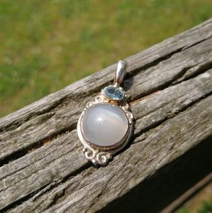Sterling silver and gemstone pendant
